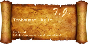 Tonhauser Judit névjegykártya